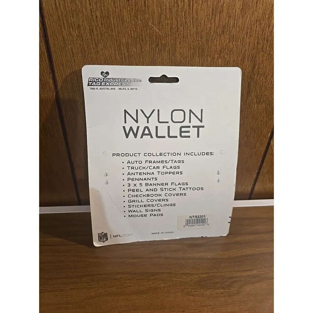 New York Jets Football Licensed NFL Billfold Wallet Black Nylon Trifold